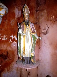 Bossus-lès-Rumigny (Ardennes) église, statue d'un saint