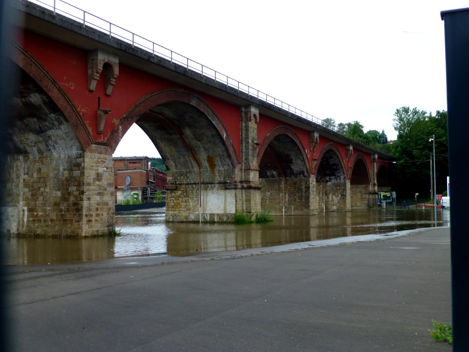 Bockmühlbrücke, Überflutung Juli 2021