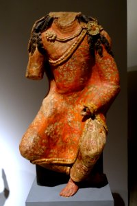 Bodhisattva, Kumtura, Main Area, probably 7th-8th century AD, painted clay - Ethnological Museum, Berlin - DSC01491