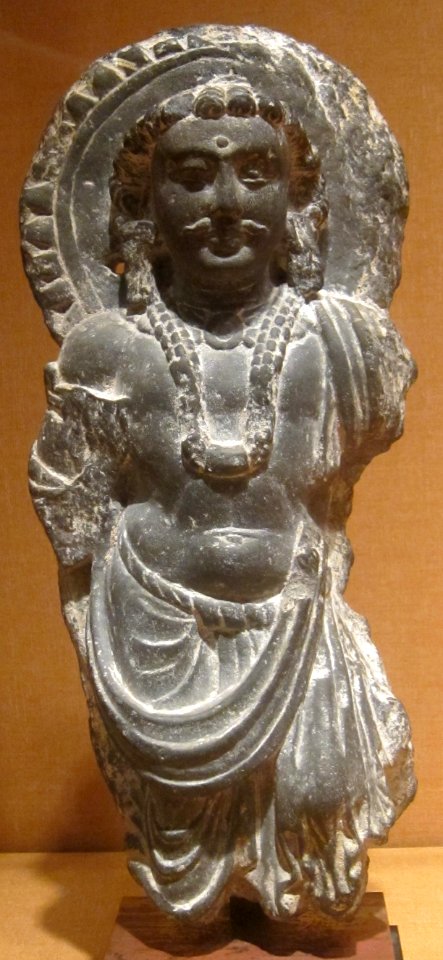 Bodhisattva, Pakistan, Gandhara, 3rd-4th century CE, grey schist, HAA