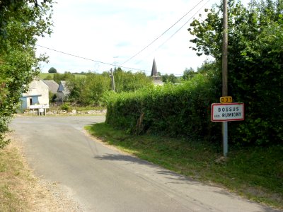 Bossus-lès-Rumigny (Ardennes) city limit sign