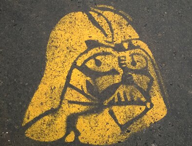 Pavement yellow star wars