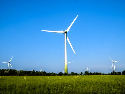 Landscape wind energy wind power plants photo