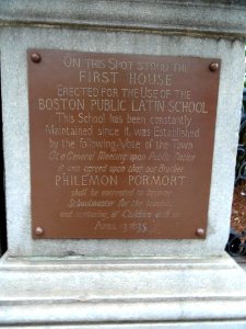 Boston Public Latin School plaque - DSC00843