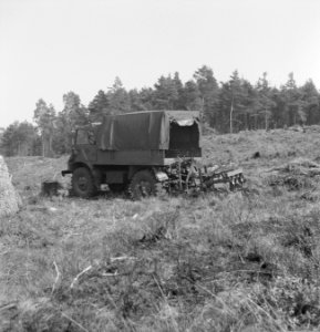 Bosbewerking, vrachtwagens, machines, werktuigen, Bestanddeelnr 251-9399