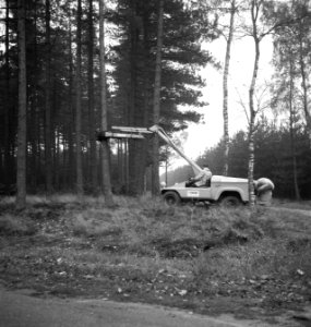 Bosbewerking, machines, werktuigen, arbeiders, werkzaamheden, Bestanddeelnr 253-5974