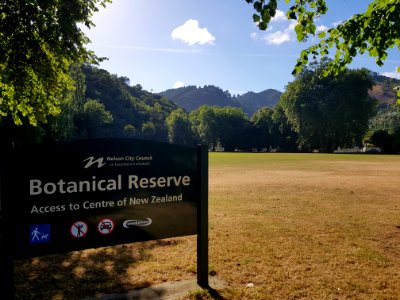 Botanic Reserve cricket ground with sign
