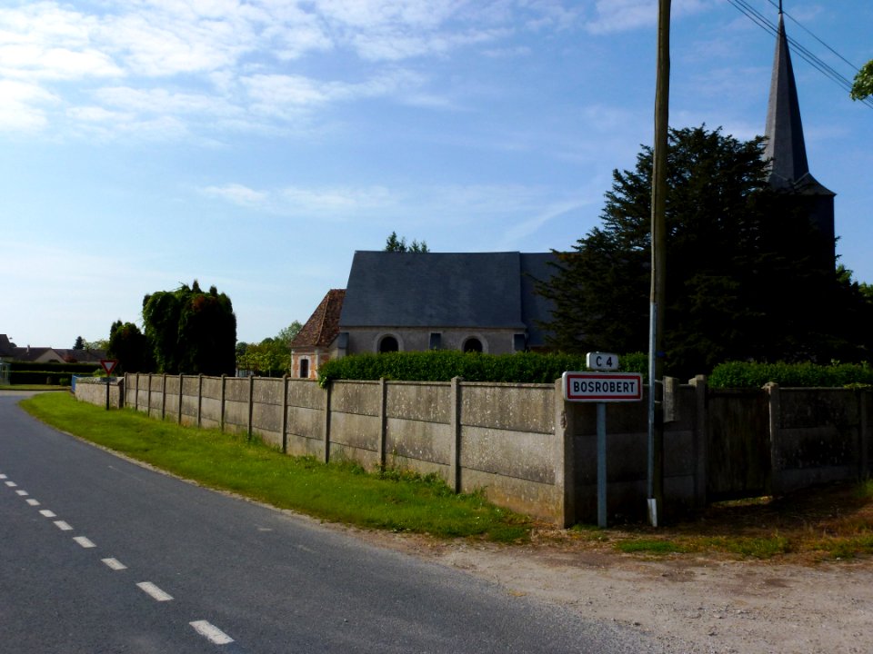 Bosrobert (Eure, Fr) city limit sign