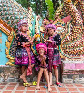 Children girls thailand portrait photo