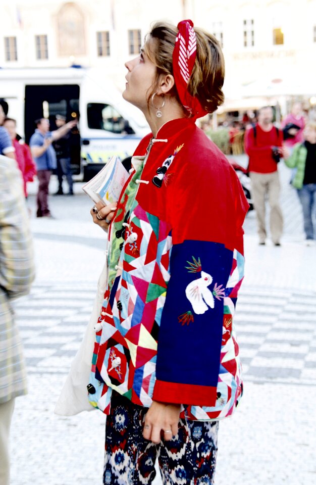 Colorful patchwork profile