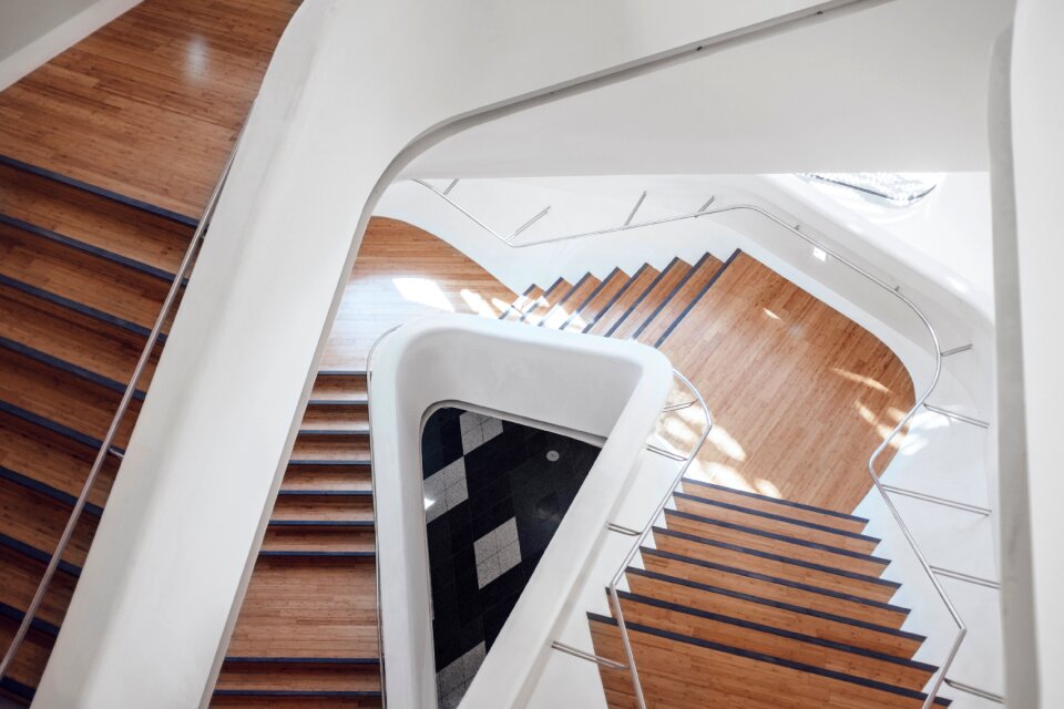 Abstract modern art stairway