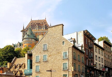 Vieux-quebec chateau frontenac street photo