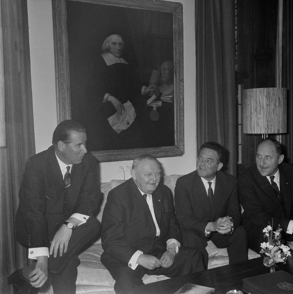 Bondskanselier Ludwig Erhard in Holland, bondskanselier Erhard bracht bezoek aan, Bestanddeelnr 916-1268
