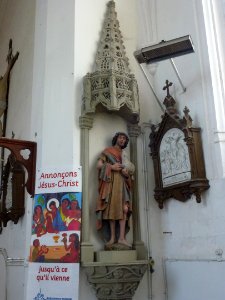Bomy (Pas-de-Calais, Fr) église Saint-Vaast statue Saint Jean Baptiste photo