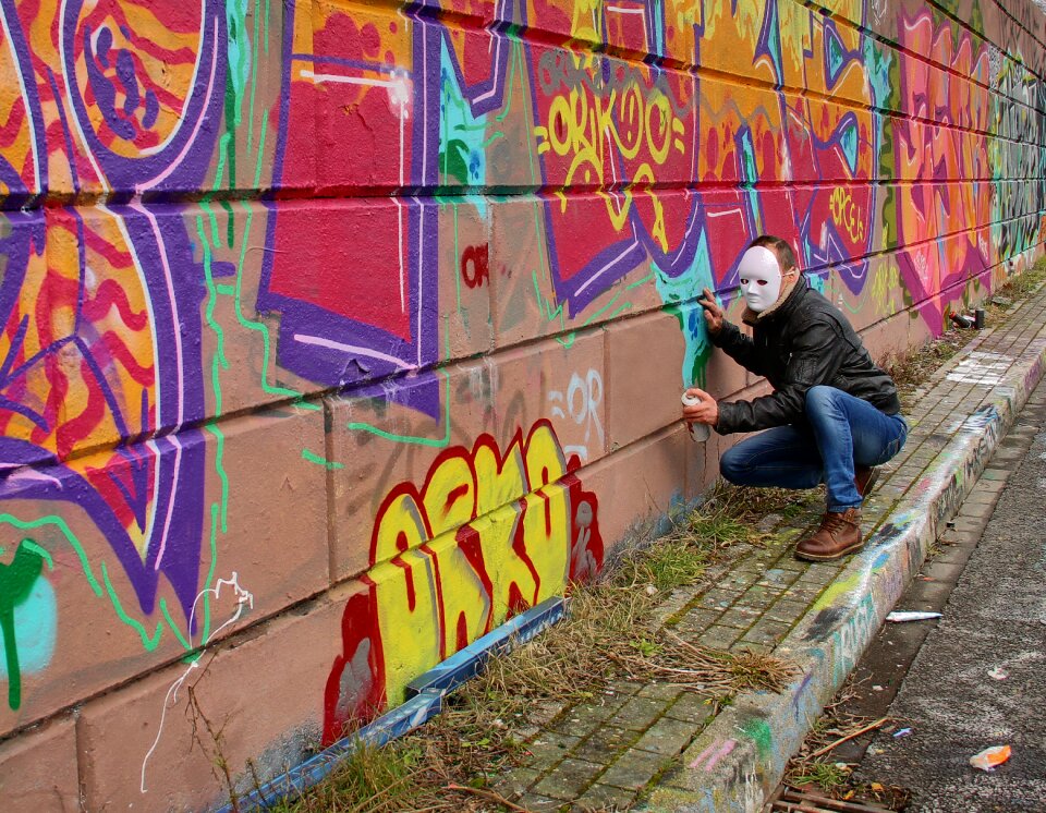 Art street scene building