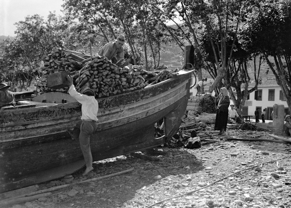 Boot met hout in Santa Cruz op Madeira, Bestanddeelnr 190-0150