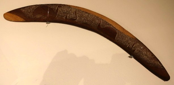 Boomerang from Australia, wood and paint, East-West Center