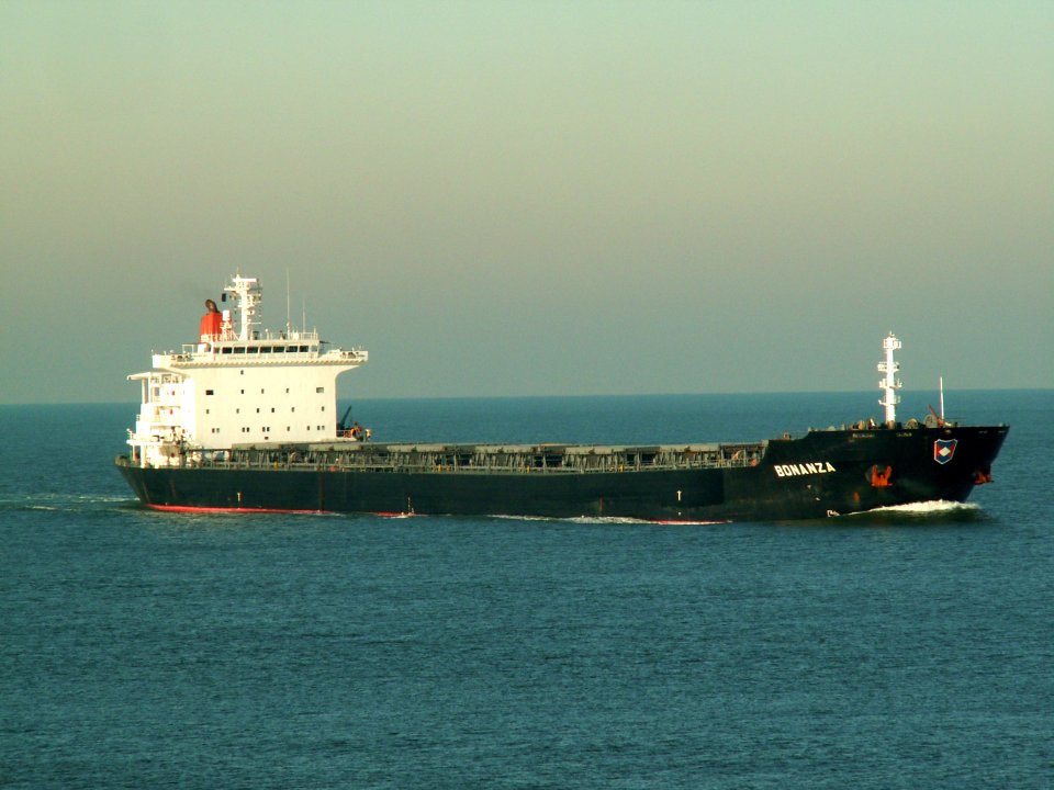 Bonanza - IMO 9273210 - Callsign PJAN p1 approaching Port of Rotterdam, Holland 23-Jan-2006