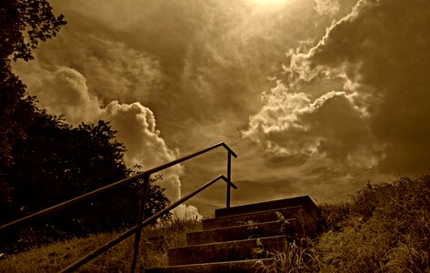 Staircase stone steps dramatic