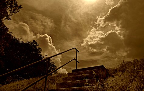 Staircase stone steps dramatic photo