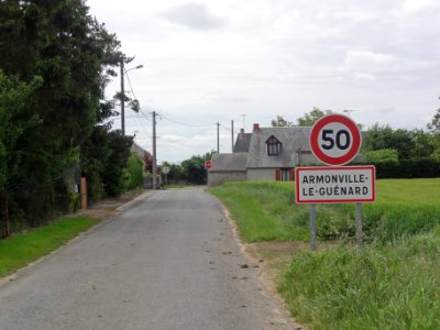 Boisseaux (Loiret) panneau d'Armonville-le-Guénard