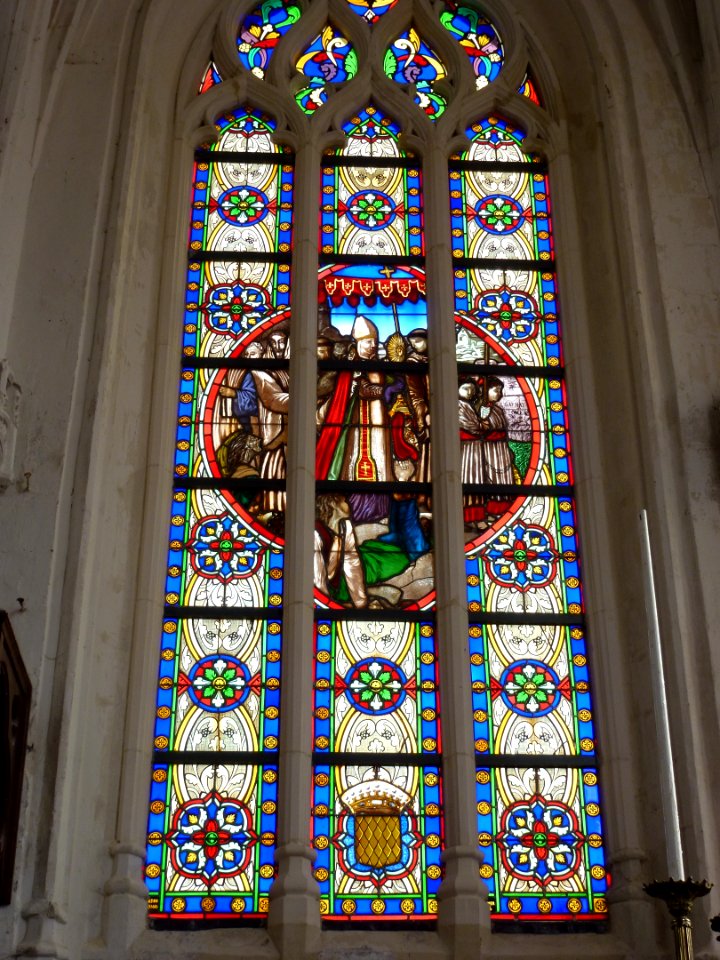Bomy (Pas-de-Calais, Fr) église Saint-Vaast vitrail 01