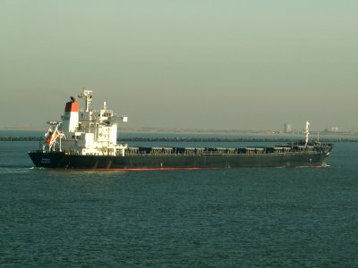Bonanza - IMO 9273210 - Callsign PJAN p3 approaching Port of Rotterdam, Holland 23-Jan-2006