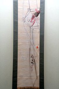Bon Festival lantern with the face of a woman who died bearing a deep grudge, by Ito Seiu - Edo-Tokyo Museum - Sumida, Tokyo, Japan - DSC06870