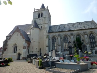 Bomy (Pas-de-Calais, Fr) église Saint-Vaast extérieur