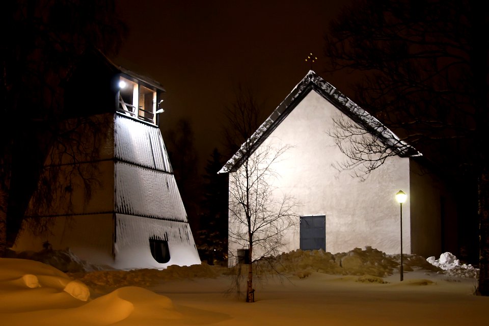 Bolidens kyrka in winter