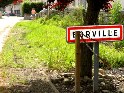 Borville (M-et-M) city limit sign