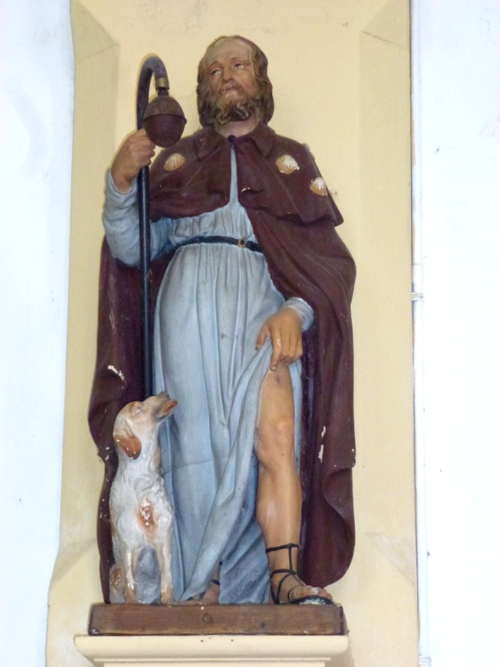 Bonningues-lès-Ardres (Pas-de-Calais) église, statue Saint Roch