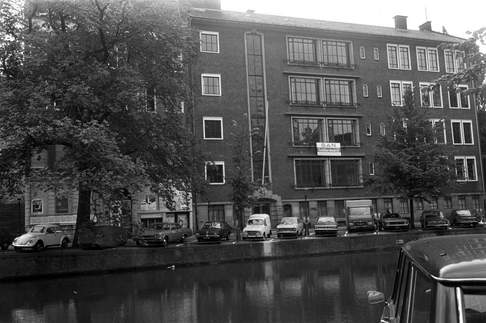 Bommeldingen bij zes Amerikaanse bedrijven in Amsterdam, exterieur gebouw van Ge, Bestanddeelnr 925-8352
