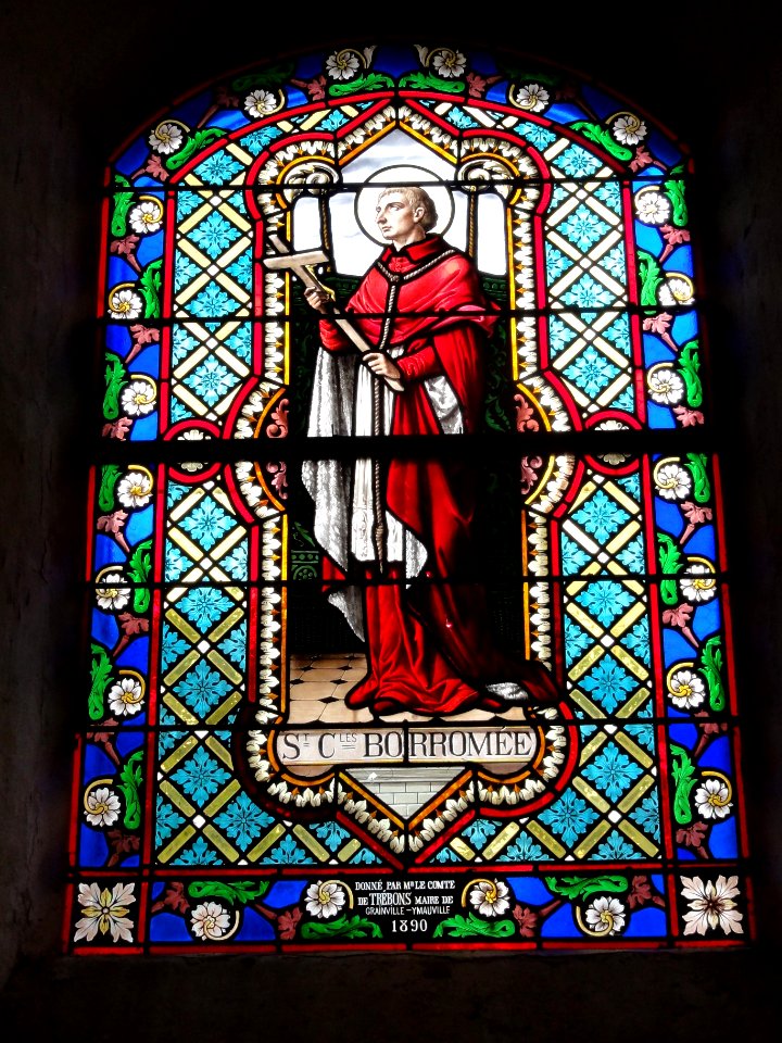 Bornambusc (Seine-Mar.) église, vitrail 08