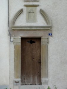 Borville (M-et-M) dessus de porte maison C