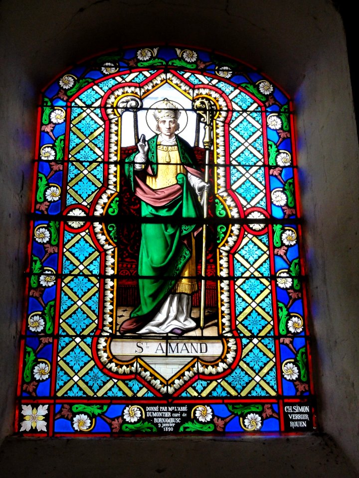 Bornambusc (Seine-Mar.) église, vitrail 06