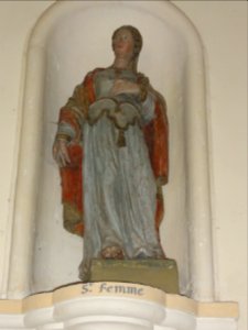 Bornambusc (Seine-Mar.) église, statue 06 Sainte Femme