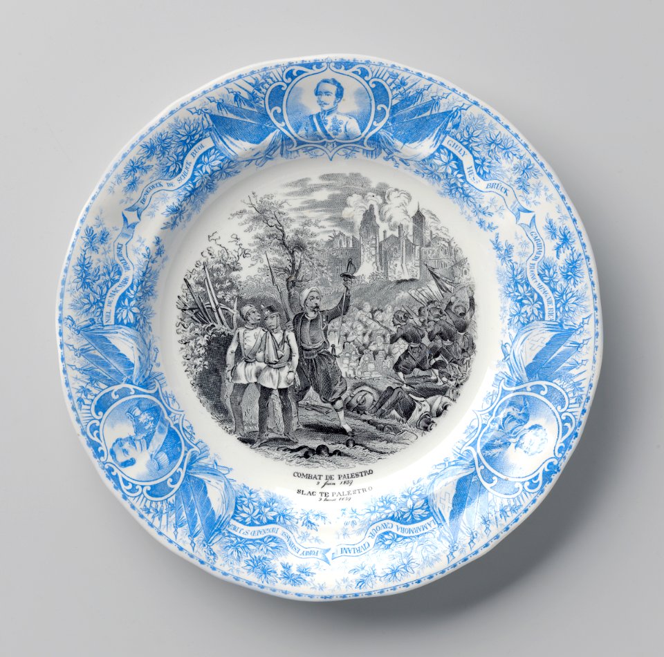 Bord met Slag bij Palestro (1859), Petrus Regout & Co