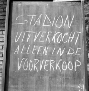 Bordje Olympisch stadion uitverkocht, Bestanddeelnr 918-3476