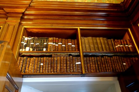 Books over doorway - Spanish Library - Harewood House - West Yorkshire, England - DSC01841