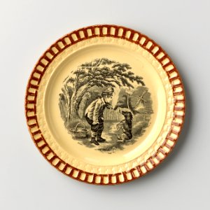Bord met jongen & hond (1878), Petrus Regout & Co