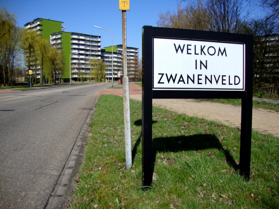Bord Welkom in Zwanenveld