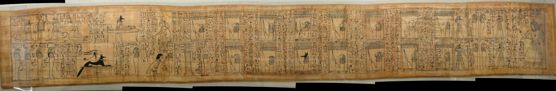 Book of the Dead of Hori, about 1969-945 BC, New Kingdom, Dynasty 21, papyrus - Cleveland Museum of Art - stitched panorama