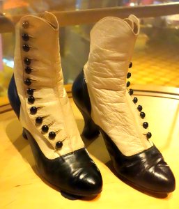 Boots worn by Judy Garland in The Harvey Girls, 1945 - Bata Shoe Museum - DSC00345