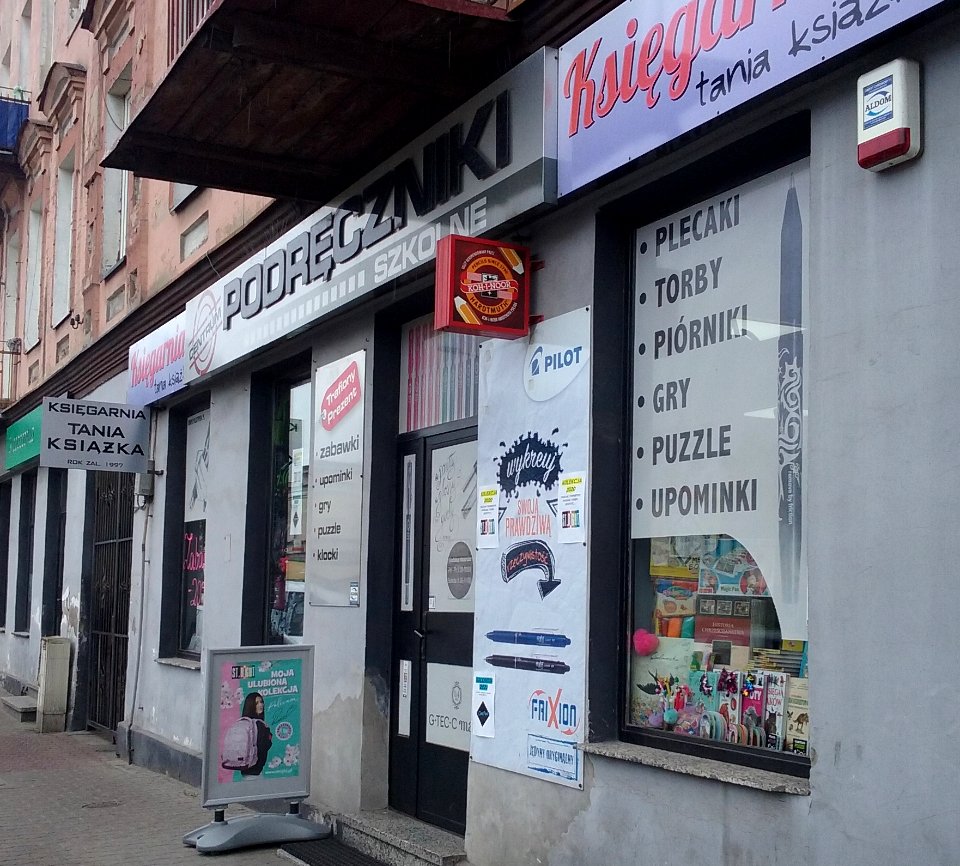 Bookstore (since 1997), Warszawska Street in Tomaszów Mazowiecki, Poland