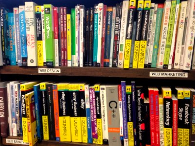 Books on a shelf 2
