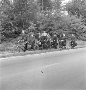 Bossen, wegen, fietspaden, fietsers, Bestanddeelnr 251-7392