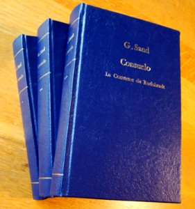 Bookbinding, the 3 vol. of Consuelo by G.Sand