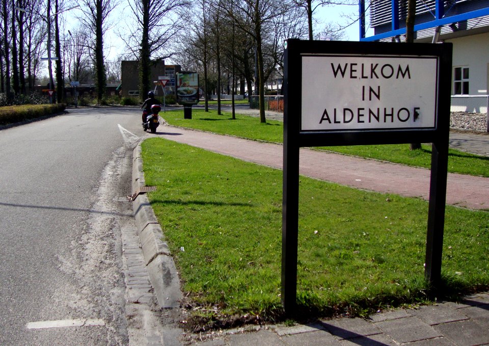 Bord Welkom in Aldenhof