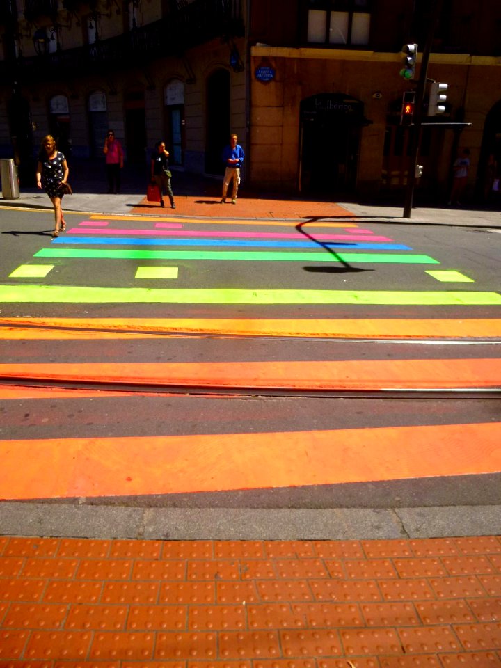 Bilbao - Rainbow pedestrian crossing 2